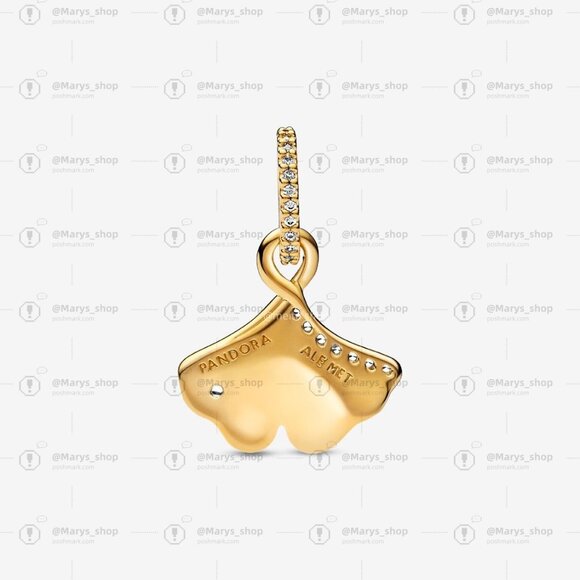 Pandora Gingko Leaf Dangle Charm - Picture 2 of 5